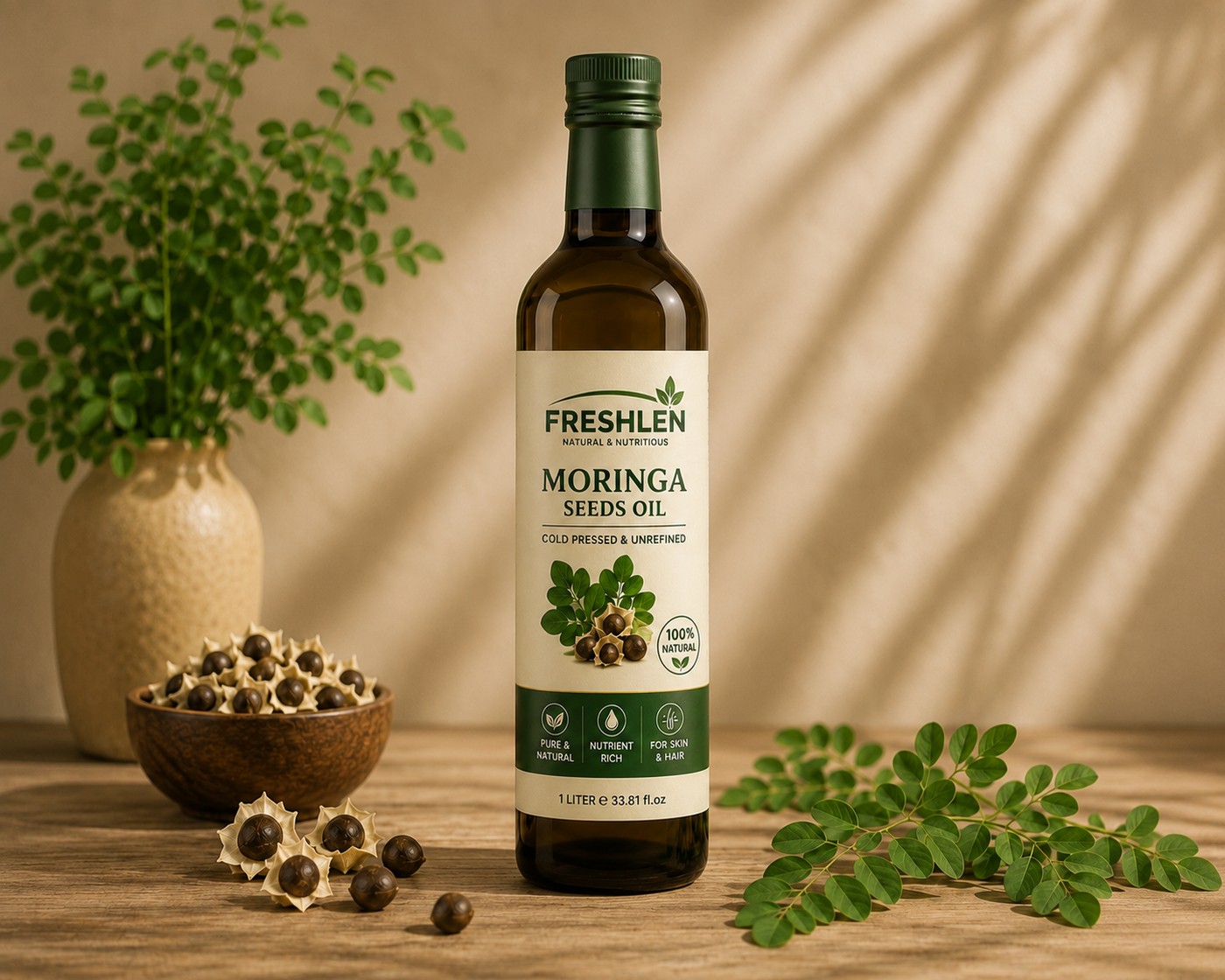 Cold-Pressed Moringa Oil